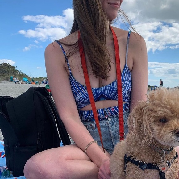 Mara Hoffman Blue Cut Out Monokini - Picture 4 of 4